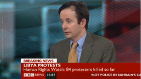 Chirs Doyle on BBC talking about Libya