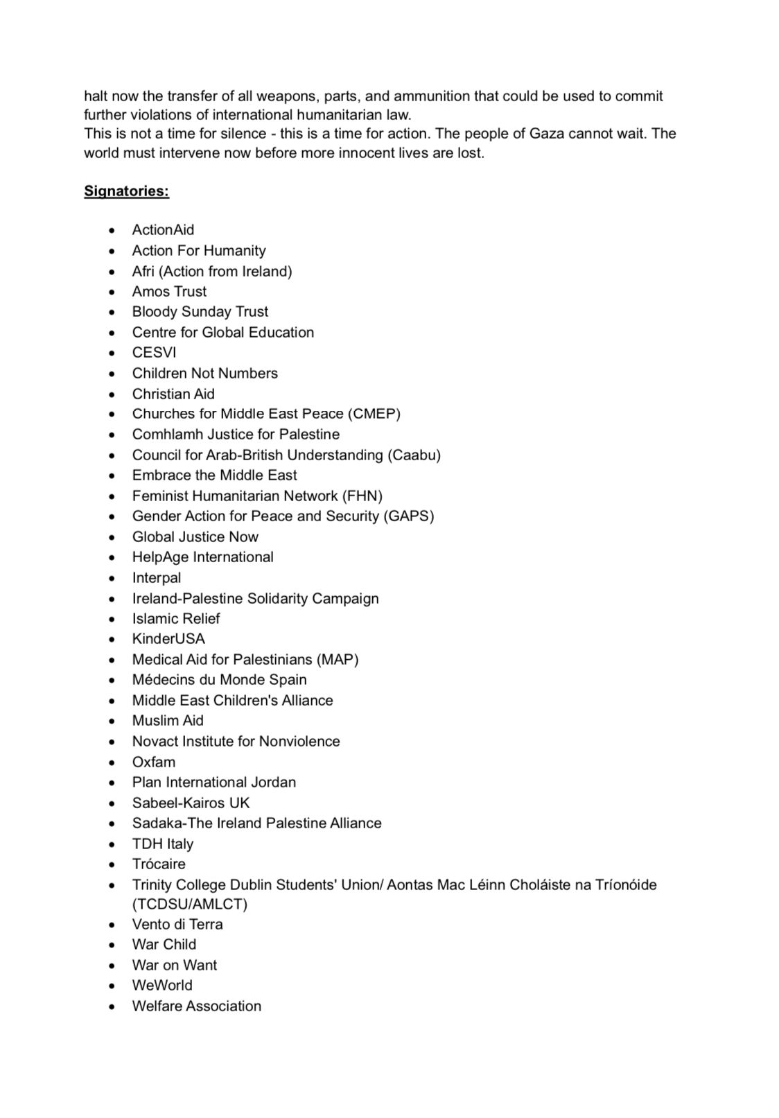 38 NGOs make urgent call