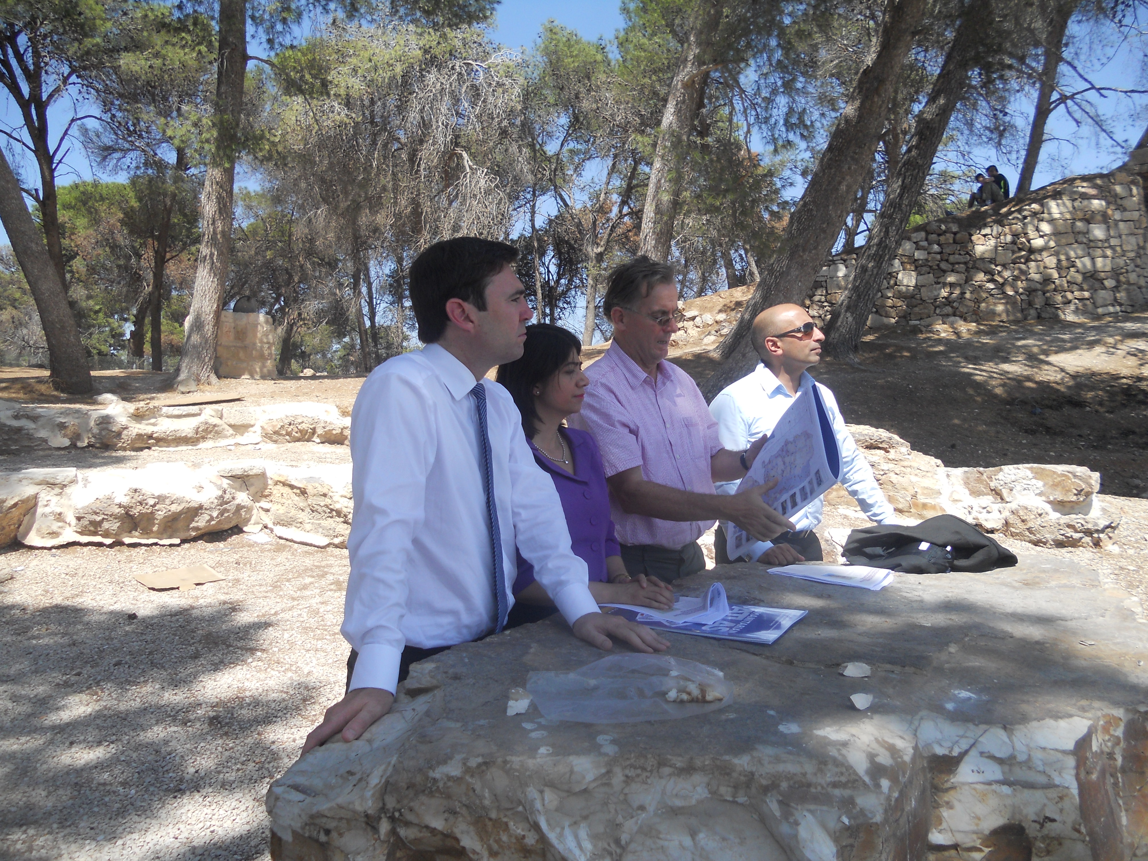 Here Andy Burnham and Seema Malhotra are briefed on the E1 settlement plan