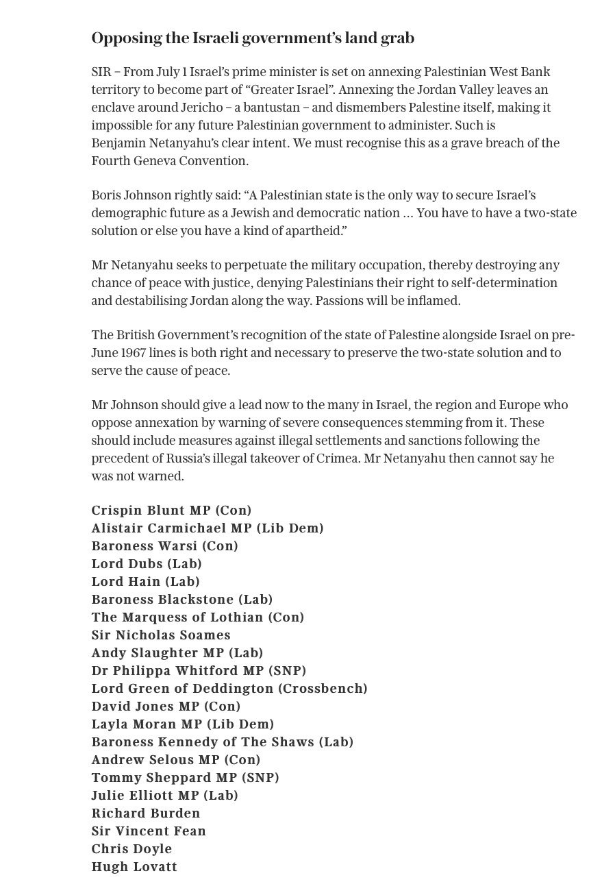 Telegraph letter annexation