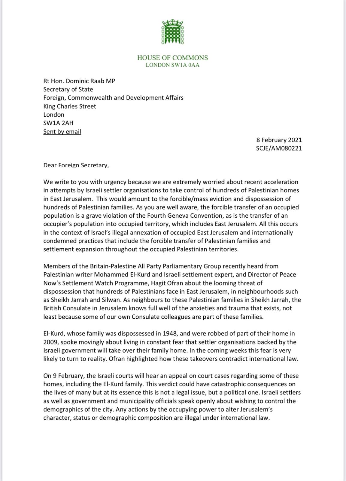 Raab letter 