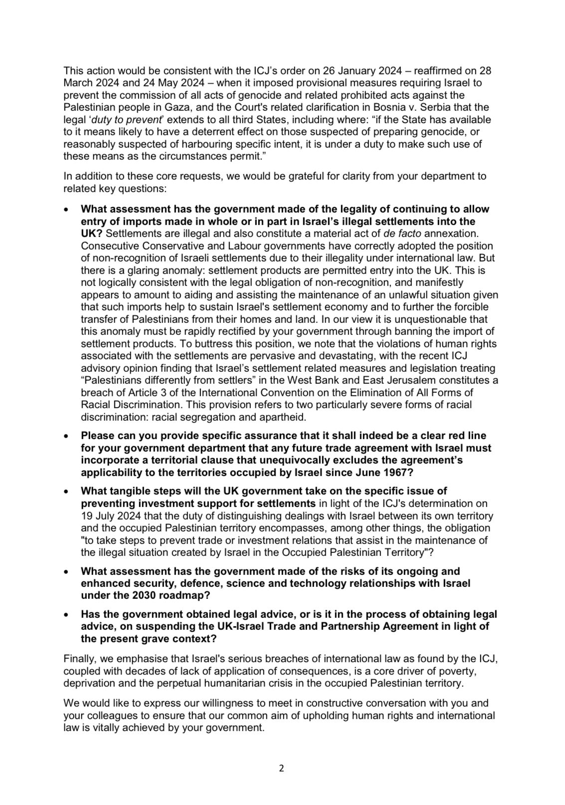 LPHR letter