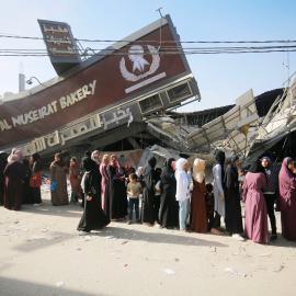 Gaza bakery destroyed