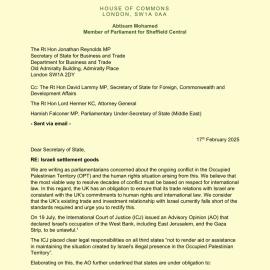 letter to trade secretary
