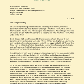 Umm al Khair Parliamentarians letter