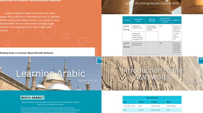 screen grab of PDFs available on post-16 resources page